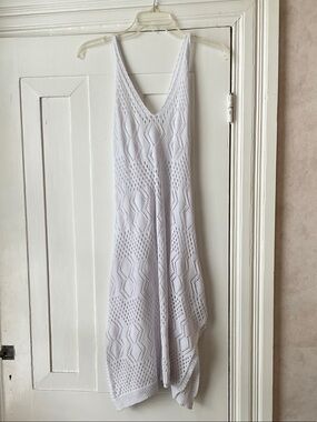 White Crochet Maxi Cover-Up Dress